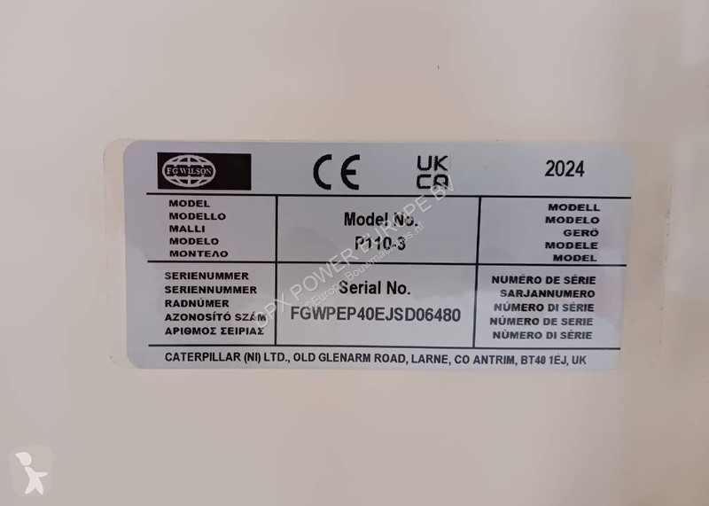 Materiaal voor de bouw FG Wilson P110-3 - 110...