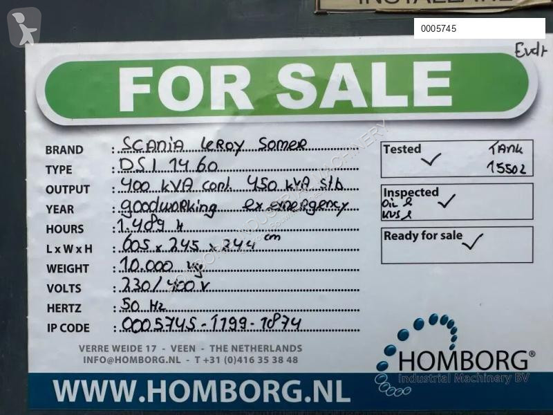 Materiaal voor de bouw Scania DSI 14 60 Leroy...