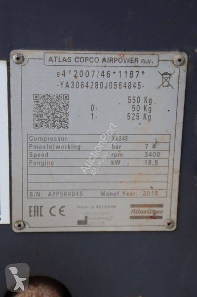 Materiaal voor de bouw Atlas Copco XAS 48