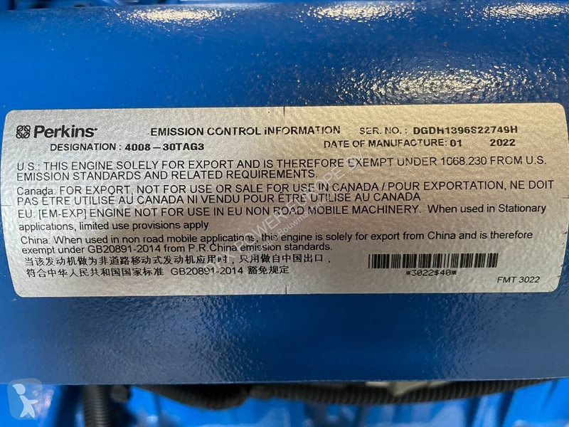 Stavebný stroj FG Wilson P1250-1 - 1250 kVA...
