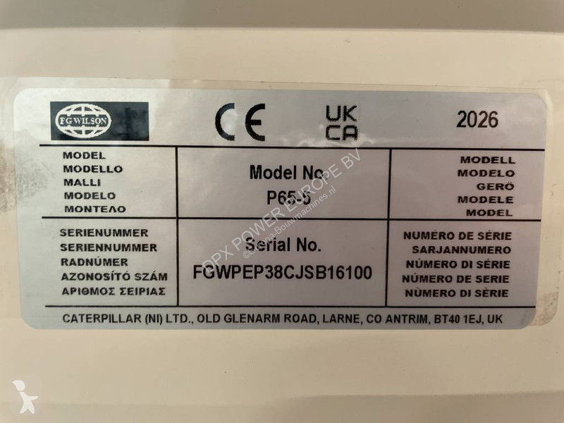 FG Wilson P65-5 - 65 kVA Genset - DPX-16006...