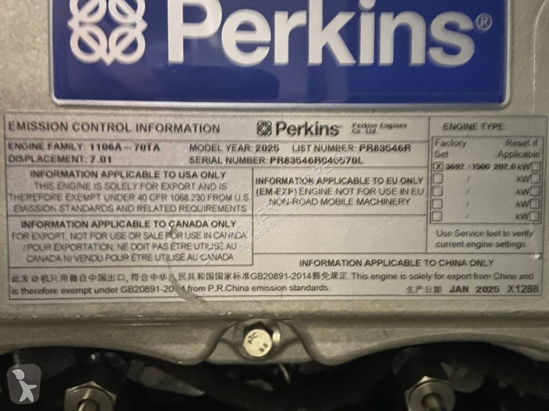Matériel de chantier Perkins 1106A-70TAG4 - 220...