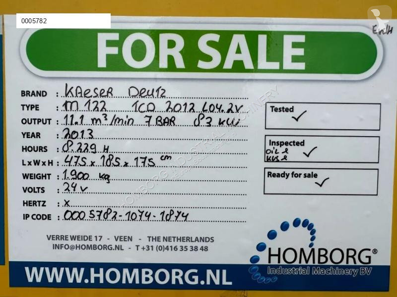 Materiaal voor de bouw Kaeser M122 Deutz 11.1...