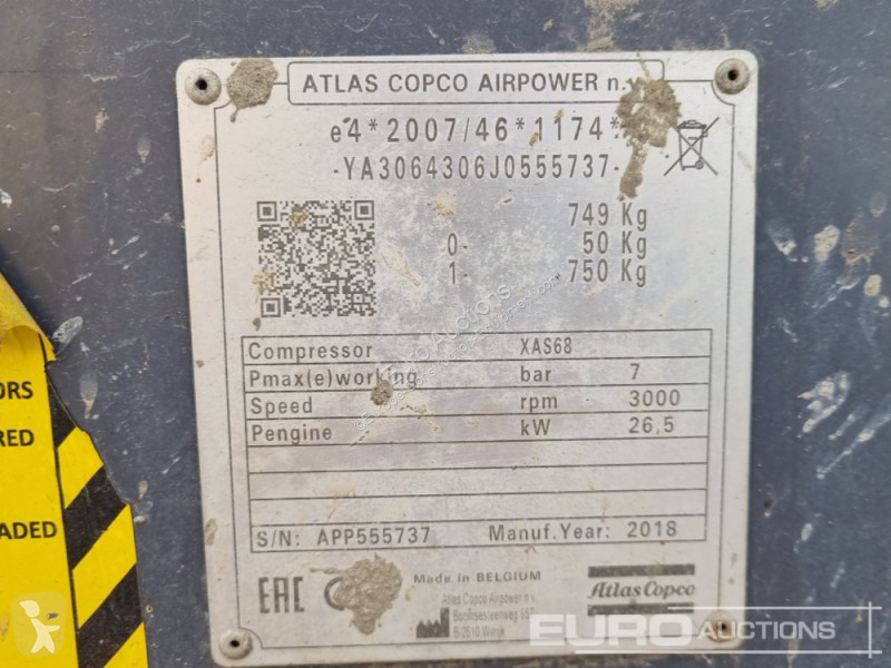 Materiaal voor de bouw Atlas Copco XAS68