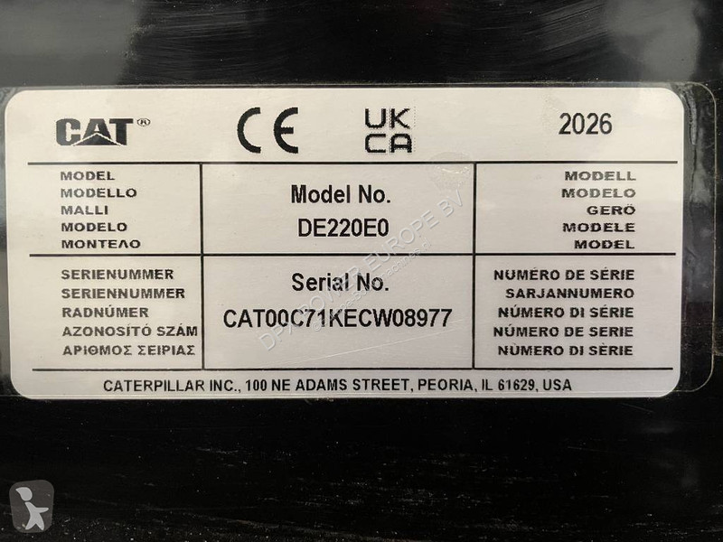 Stavebný stroj Caterpillar DE220E0 - 220 kVA...