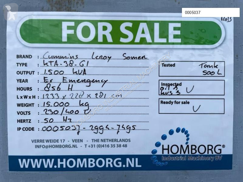 Entreprenørmaskiner Cummins KTA 38 G1 Leroy...