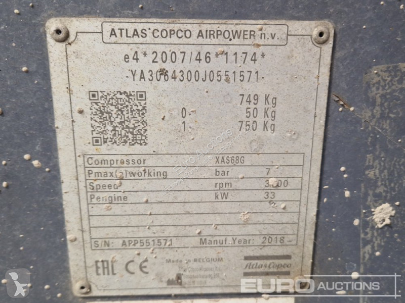 Material de obra Atlas Copco XAS68G