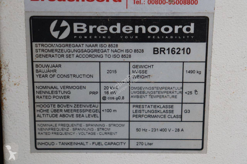 Matériel de chantier Bredenoord BRYAN20