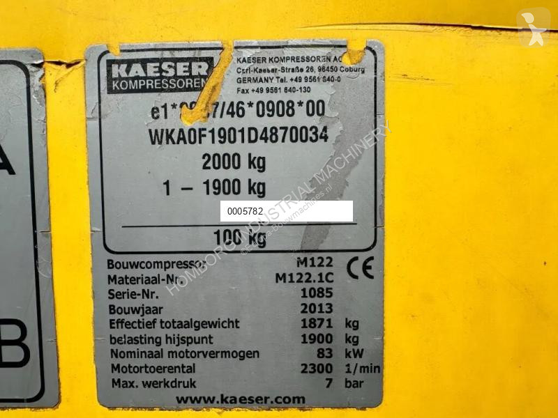 Materiaal voor de bouw Kaeser M122 Deutz 11.1...