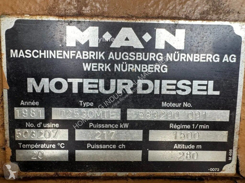 Stavební vybavení MAN D2530 MTE unelec 220 kVA...