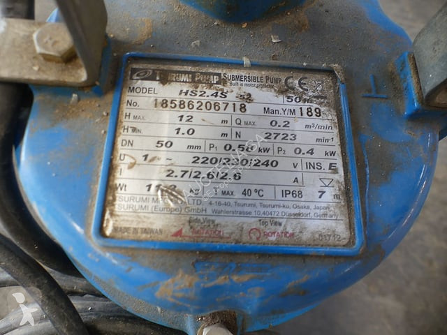 آلة لمواقع البناء Tsurumi Pump HS2.45