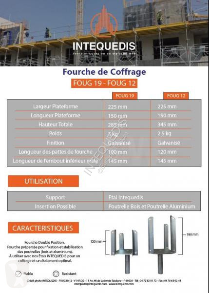 Utilaje de santier   FOURCHE POUR ÉTAI -...