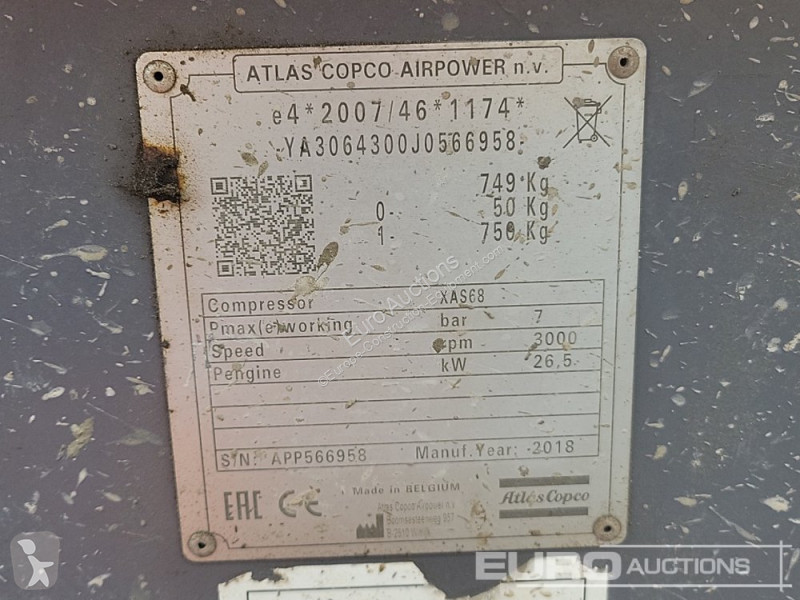Materiaal voor de bouw Atlas Copco XAS68