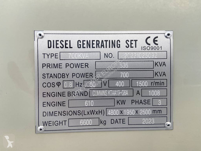 Materiaal voor de bouw Cummins KTAA19-G6A - 700...