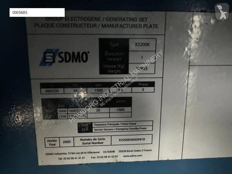 Materiaal voor de bouw MTU 16V 4000 SDMO 2200...