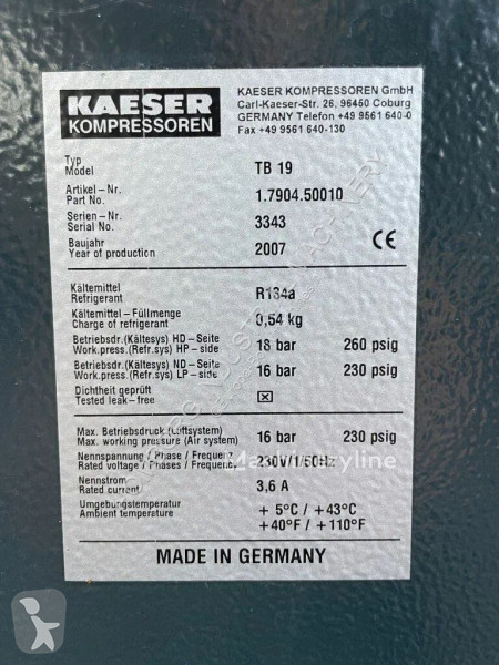 Materiaal voor de bouw Kaeser TB19 -...