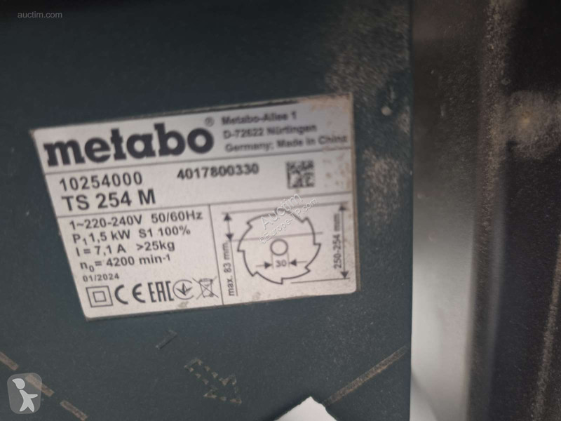 Entreprenørmaskiner Metabo ts 254