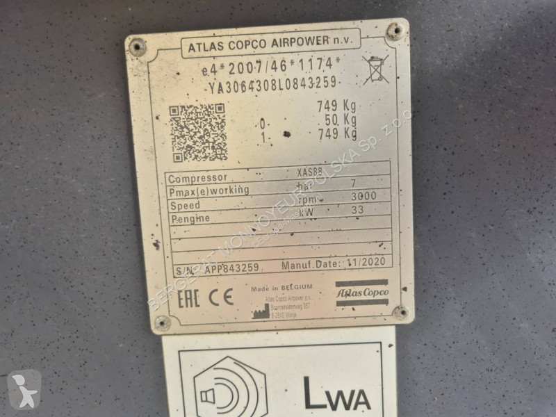 Vägbyggmaterial Atlas Copco XAS88