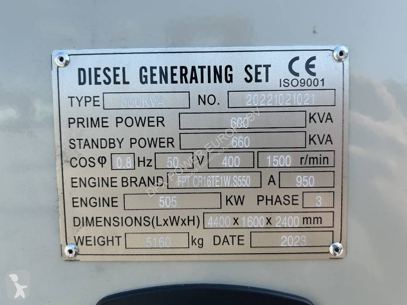 Materiaal voor de bouw Iveco 16TE1W - 660 kVA...