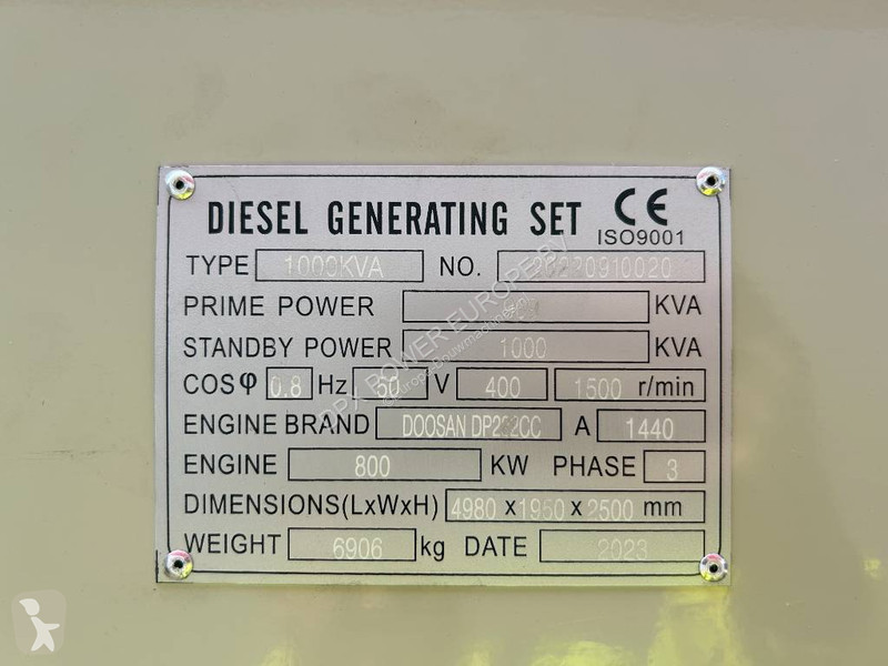 Entreprenørmaskiner Doosan DP222CC - 1000 kVA...
