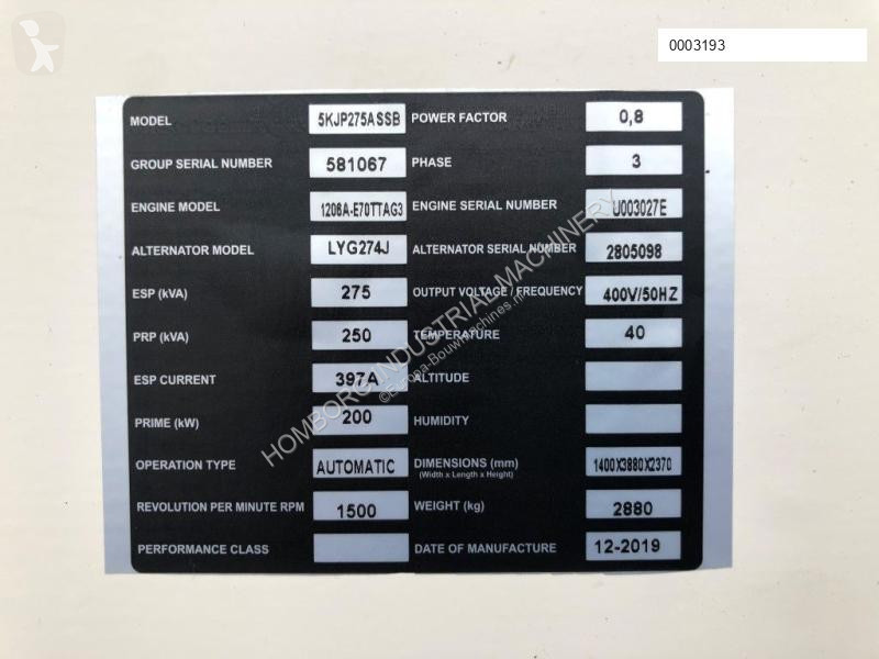 Entreprenørmaskiner Perkins 275 kVA Supersilent...