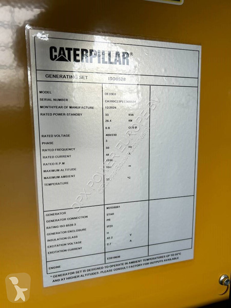 Material de obra Caterpillar DE33E0 - 33 kVA...