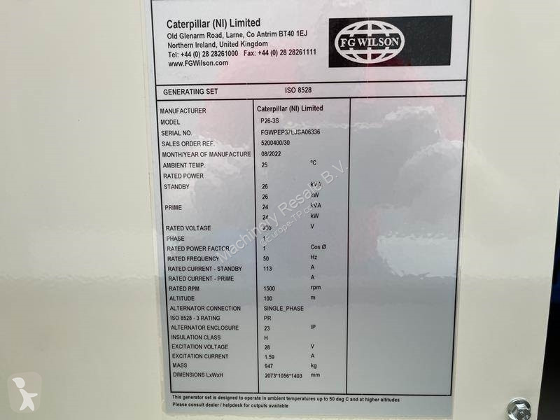 Material de obra FG Wilson P 26 - 3 S