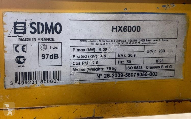 Materiaal voor de bouw SDMO groupe electrogene...