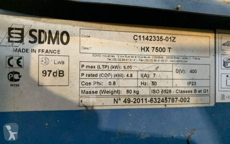 Material de obra SDMO groupe electrogene essence