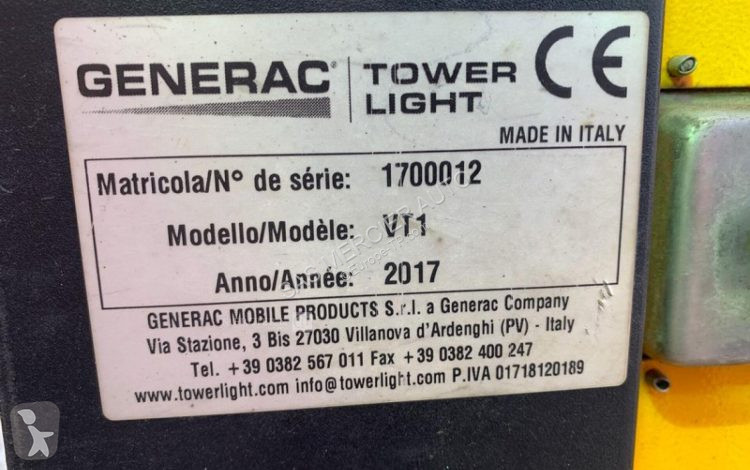 Matériel de chantier Generac tour d'eclairage a...