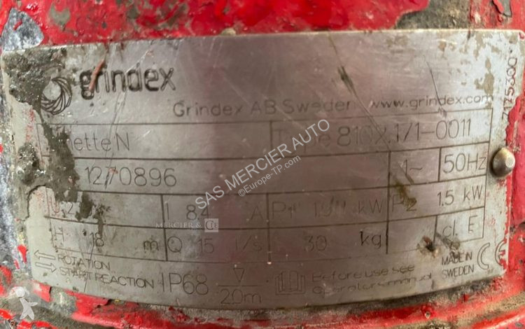 Matériel de chantier Grindex pompe immergee