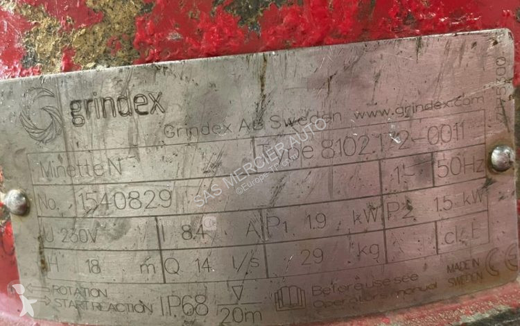 Matériel de chantier Grindex pompe immergee