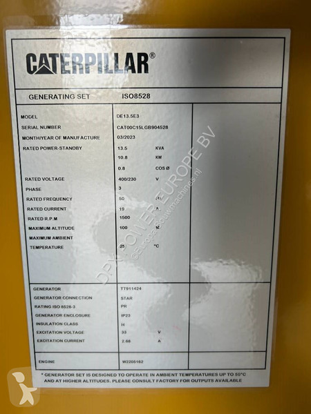 آلة لمواقع البناء Caterpillar DE13.5E3 - 13.5...