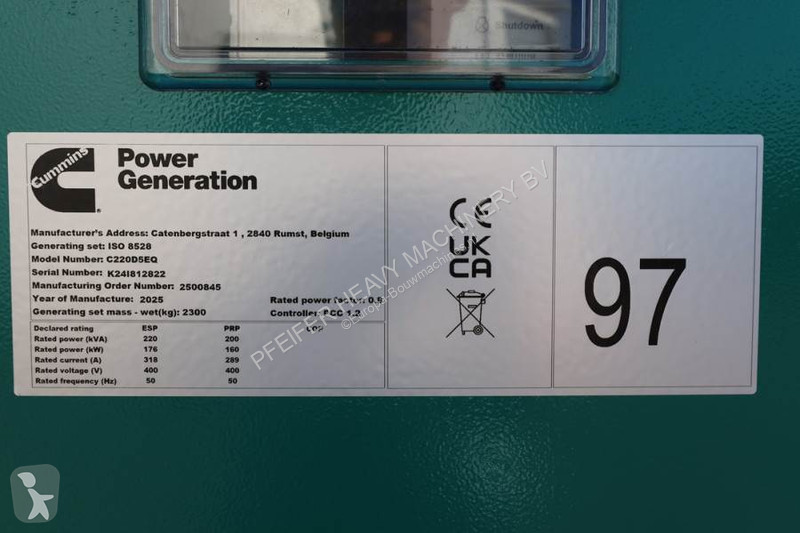 Materiaal voor de bouw Cummins C220D5EQ...