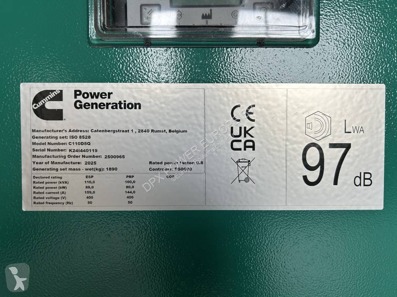 Materiaal voor de bouw Cummins C110D5Q - 110...