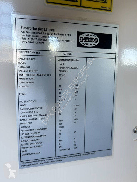 Materiaal voor de bouw FG Wilson P33-3 - 33 kVA...