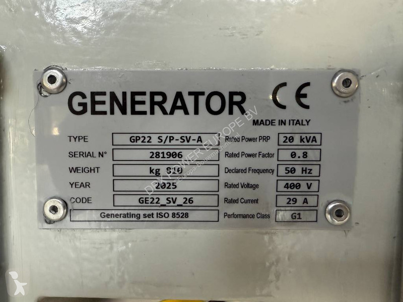 Material de obra Perkins 404J-22G - 22 kVA -...