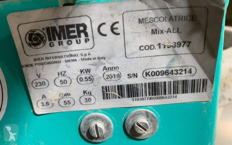 Materiaal voor de bouw Imer malaxeur