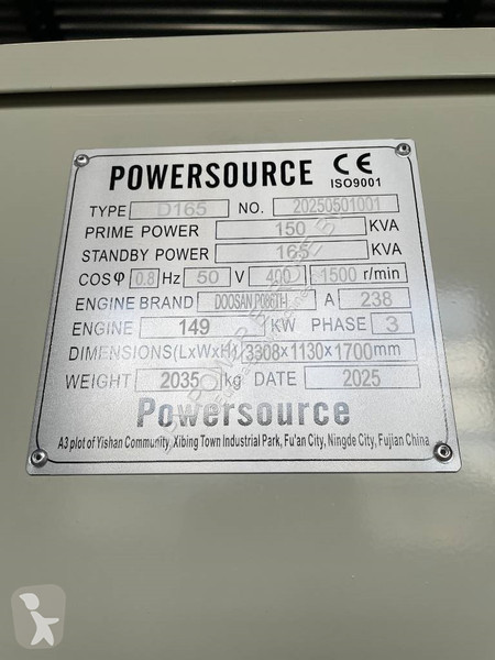 Stavebný stroj Hyundai P086TI-1 - 165 kVA...