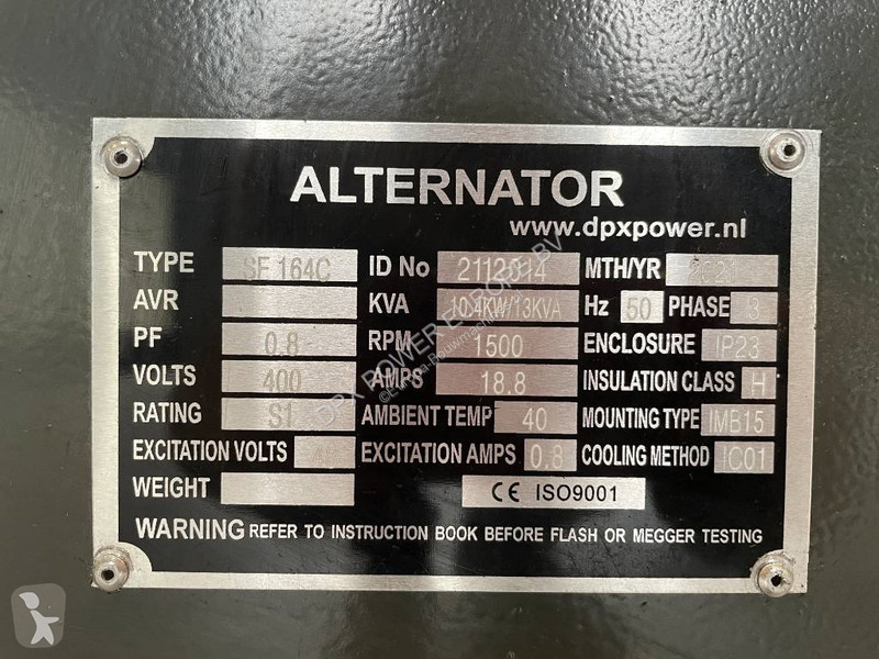 Stavebný stroj  SF-164C - 13 kVA Alternator -...