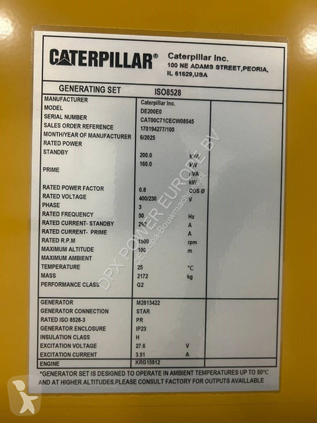 Строительное оборудование Caterpillar DE200E0 -...
