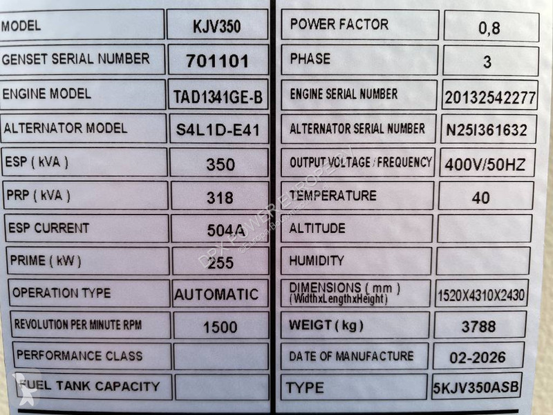 Строительное оборудование Volvo TAD1341GE - 350...