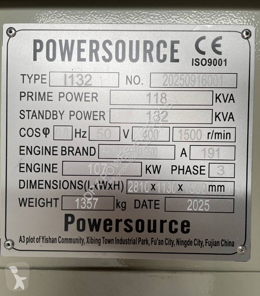آلة لمواقع البناء Iveco NEF45TM3 - 132 kVA...