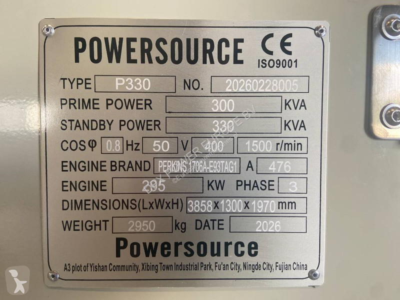 Stavebný stroj Perkins 1706A-E93TAG1 - 330 kVA...