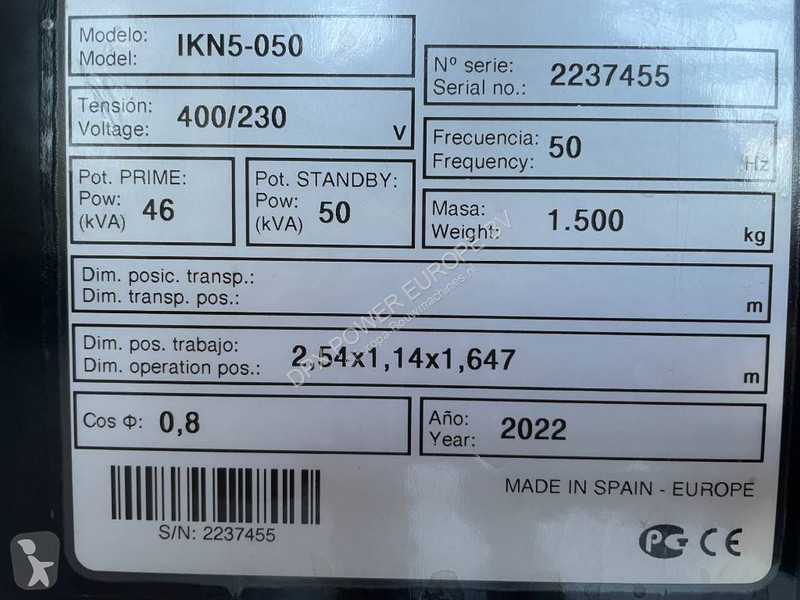 Stavebný stroj Köhler KDI2504T - 50 kVA St-V...