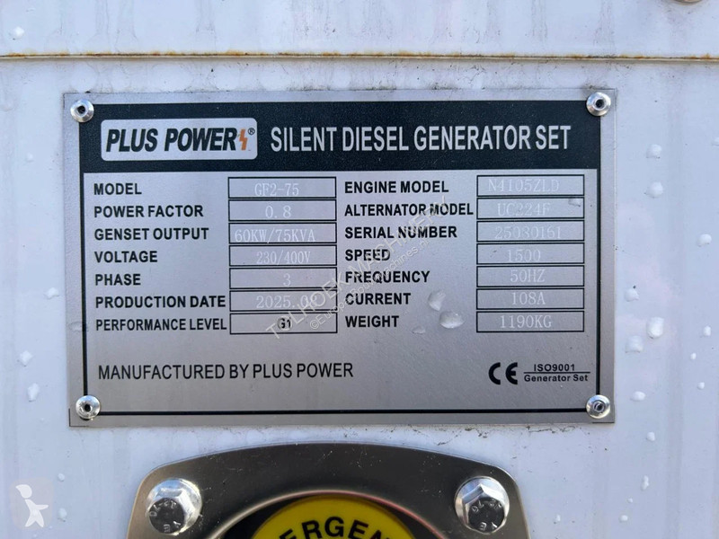 Entreprenørmaskiner Cummins generatoren plus...