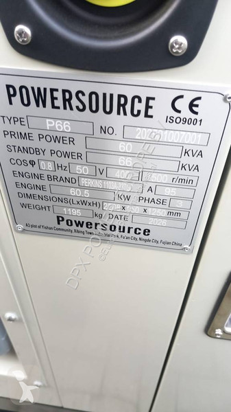 Stavebný stroj Perkins 1103A-33TG2 - 66 kVA...