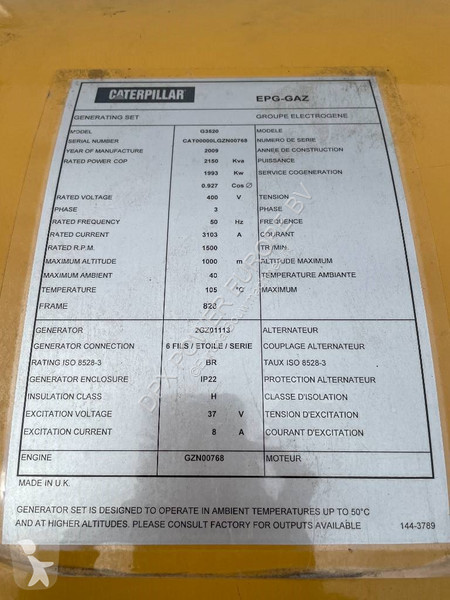 Stavebný stroj Caterpillar G3520 - 2150 kVA...