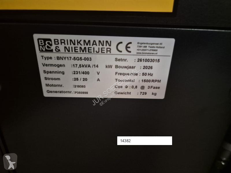 Stavebný stroj Brinkmann NIEMEIJER 17.5 KVA