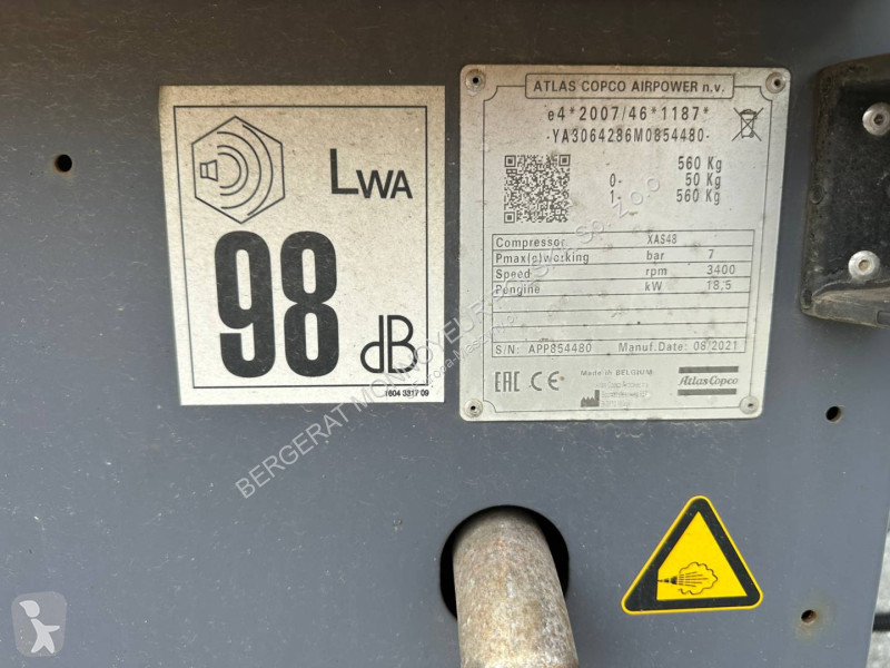 Atlas Copco XAS48 construction